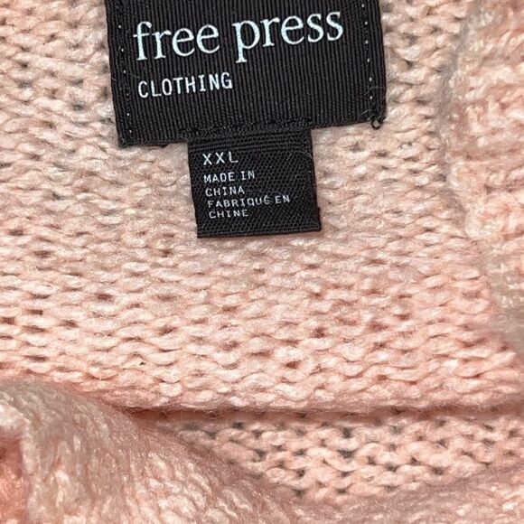 NWT FREE PRESS Long Sleeve Turtleneck High Low Sweater Coral Pale Sz XXL - Picture 5 of 7